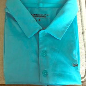 Nike Golf Dri Fit light blue WDW dri-fit